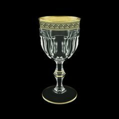 Astra Gold: Wine glass 230 ml, Crystal + Gold, Provenza, Antique Golden Black decor