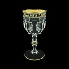 Astra Gold: Sklenice na víno 230 ml, křišťál, Antique Golden Black decor