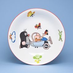 Children Bowl / Deep Plate 19 cm "Mole The Gardener", Thun 1794 Carlsbad porcelain