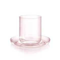 Cup 200 ml + saucer 120 mm DROP for flat white, Rosaline, Kvetna 1794 Glassworks