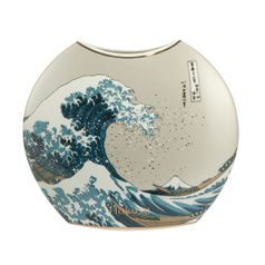 Váza 30 cm, porcelán, Velká vlna, K. Hokusai, Goebel Artis Orbis