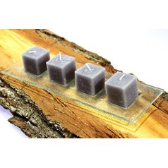 Advent Glass candlestick rectangular, clear, 31,5 x 11 cm, BDK - Glass