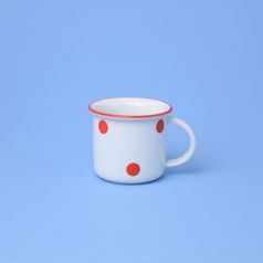 Hrnek Tina mini 100 ml, červené puntíky, Český porcelán a.s.