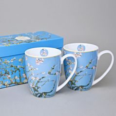 Hrnek 380 ml, 2 ks. V. van Gogh, mandlovník, kostní porcelán Carmani
