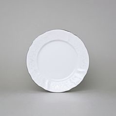 Plate dessert 19 cm, Thun 1794 Carlsbad porcelain, BERNADOTTE frost, Platinum line