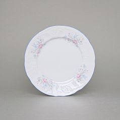 Talíř dezertní 19 cm, Thun 1794, karlovarský porcelán, BERNADOTTE modro-růžové kytičky