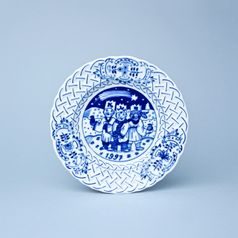 Annual plate 1997 18 cm, relief, Original Blue Onion Pattern