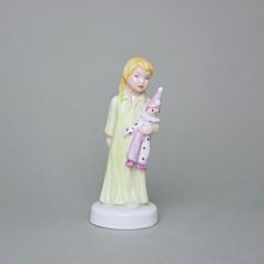 Holčička s šaškem 6,3 x 6,3 x 15,3 cm, Saxe, Porcelánové figurky Duchcov