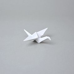 Origami - bird "from paper" (hanging) - lucky porcelain figurine 8 x 7,5 x 2,5 cm, Český porcelán a.s.