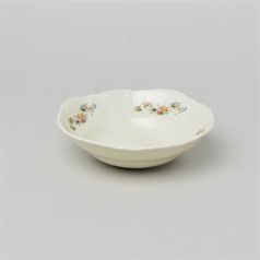 Bowl 16 cm, Thun 1794 Carlsbad porcelain, BERNADOTTE ivory  plus  flowers