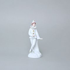 Pierot 14 x 5 x 5,3 cm, Bílá + zlato, Porcelánové figurky Duchcov
