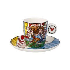 Espresso šálek a podšálek Falling 100 ml, jemný kostní porcelán, R. Britto, Goebel