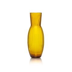 Crystal Carafe / Vase 1350 ml, Amber - Tethys, Handmade, Kvetna 1794 Glassworks