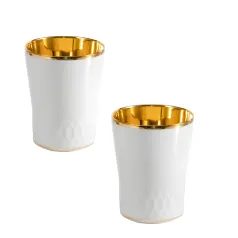 Dva kalíšky na šampaňské s vnitřním zlatem, Míšeňský porcelán
