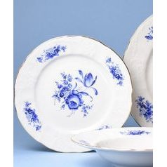 Plate dessert 19 cm, Thun 1794 Carlsbad porcelain, BERNADOTTE blue rose