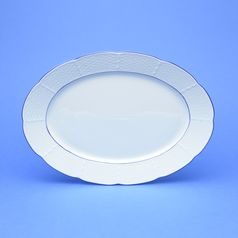 Natálie modré linky: Mísa oválná 32 cm, Thun 1794, karlovarský porcelán