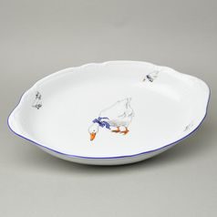 Constance goose, Bread basket 33 cm, Thun 1794, karlovarský porcelán