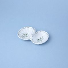 Bowl salt/pepper w/handle 12 cm, Origonal Green onion pattern