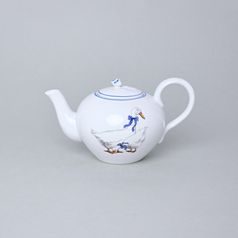 Konvice čajová se sítkem 0,65 l, Český porcelán a.s., husy