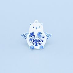 Christmass decoration Owl 9 x 8,5 cm, Original Blue Onion Pattern