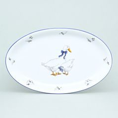 Coups husy, Mísa oválná 36 cm, Thun 1794, karlovarský porcelán