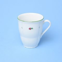 Mug (tall cup) 320 ml, Verona red flowers + green, G. Benedikt 1882
