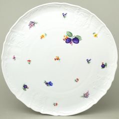Plate dessert 32 cm, Thun 1794 Carlsbad porcelain, BERNADOTTE plums and flowers