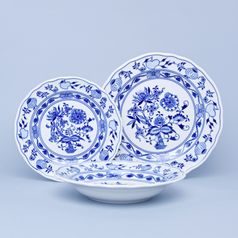 Plate set for 4 persons, Original Blue Onion Pattern