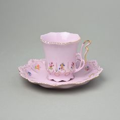 Cup and saucer coffee 0,12 l, Lenka 247, Rose China