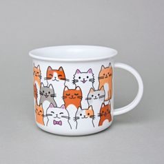 Hrnek Tina velký 380 ml, Kočky, Český porcelán a.s.