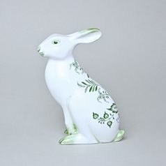 Zajíc sedící 17 cm, Cibulák zelený, originální z Dubí