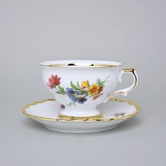 Šálek 230 ml a podšálek 150 mm, Aristokrat, Queens Crown, Original Bohemia porcelain