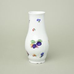 Vase 19 cm, Thun 1794 Carlsbad porcelain, BERNADOTTE plums and flowers