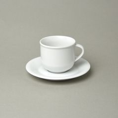 Cup coffee 175 m + saucer 14 cm, Thun 1794 Carlsbad porcelain, Catrin white