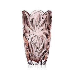 Crystal Vase Flora Pink, 28 cm, Aurum Crystal