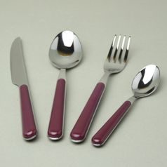 24 pcs. cutlery set, Tinta Unita, burgundy, NEVA