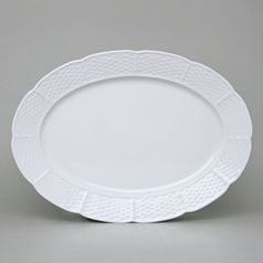 Dish oval 36 cm, Thun 1794 Carlsbad porcelain, Natalie white