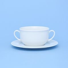 Cup 310 ml soup plus saucer 17 cm, Thun 1794 Carlsbad porcelain