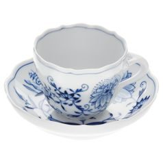 Šálek a podšálek mini - cibulový vzor, Míšeňský porcelán