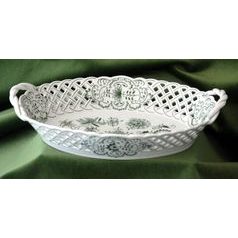 Basket perforated 28 cm, Green Onion Pattern, Cesky porcelan a.s.