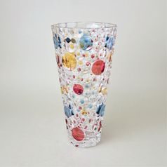 Vase Lisboa 31 cm color dots - Crystal glass, Jihlavské sklárny Bohemia 1845