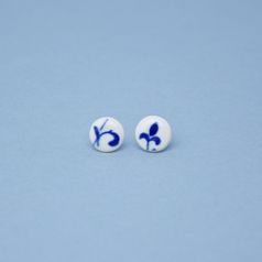 Earings: Dots - Onion Pattern fragments, Porcelain Jewels Studio Mallys