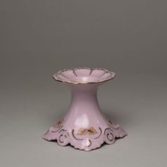Svícen malý 7,5 cm, Lenka 527, Růžový porcelán z Chodova