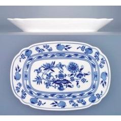 Flat oval dish 28 cm, Original Blue Onion Pattern