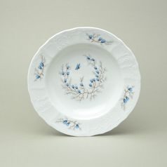 Talíř hluboký 23 cm, Thun 1794, karlovarský porcelán, BERNADOTTE motýli