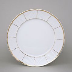 NATÁLIE zlatá: Talíř mělký 24 cm, Thun 1794, karlovarský porcelán