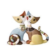 Annual cats Letizia and Cosmo 220 / 6,5 / 17 cm, porcelain, R. Wachtmeister, Goebel