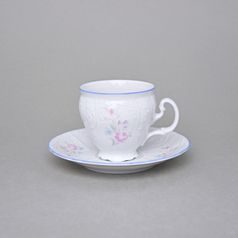 Cup tall coffee 150 ml, Thun 1794 Carlsbad porcelain, BERNADOTTE blue-pink flowers