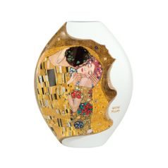 Vase Gustav Klimt - The Kiss,  24,5 / 15 / 31 cm, Porcelain, Goebel
