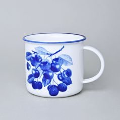 Hrnek Tina velký 380 ml, kobaltové modré třešně, Český porcelán a.s.